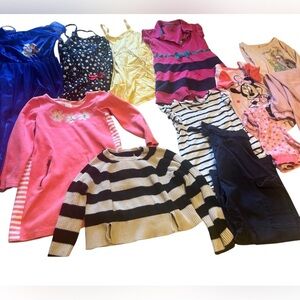 5T girl bundle includes dresses tops and PJs